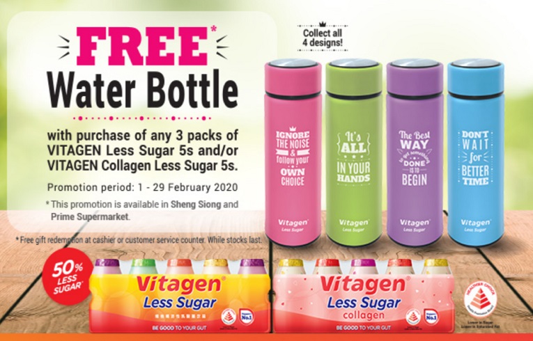 Free Water Bottle with Vitagen